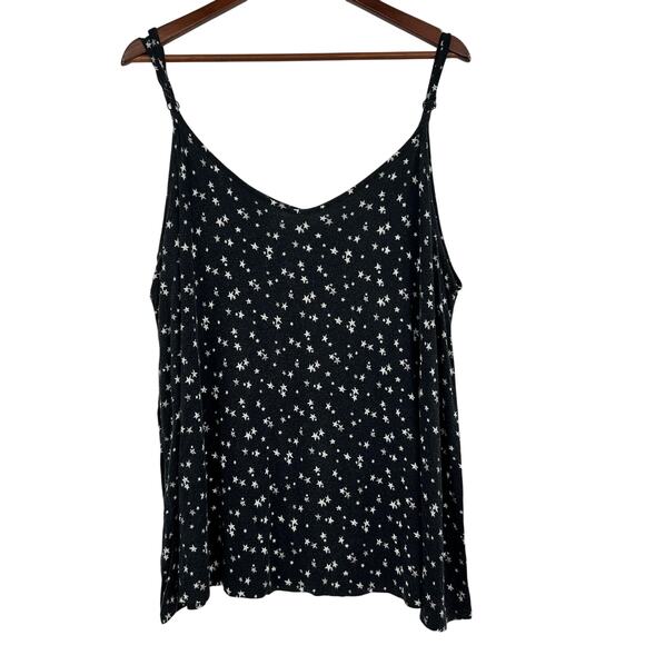 Torrid plus size black all over star print tank top novelty adjustable size 3X - Picture 1 of 5